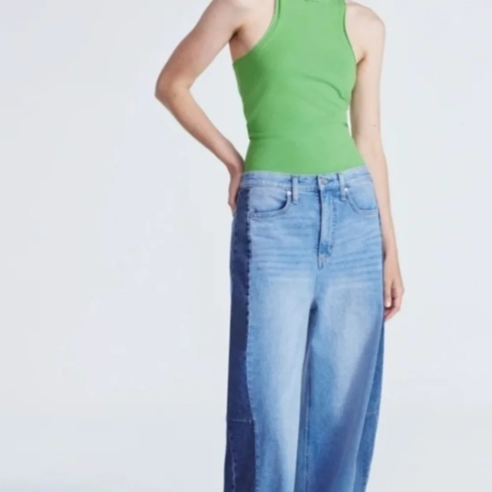 Plus sized- Scoop NYC Light Blue Wide Leg Jeans - Picture 1 of 12